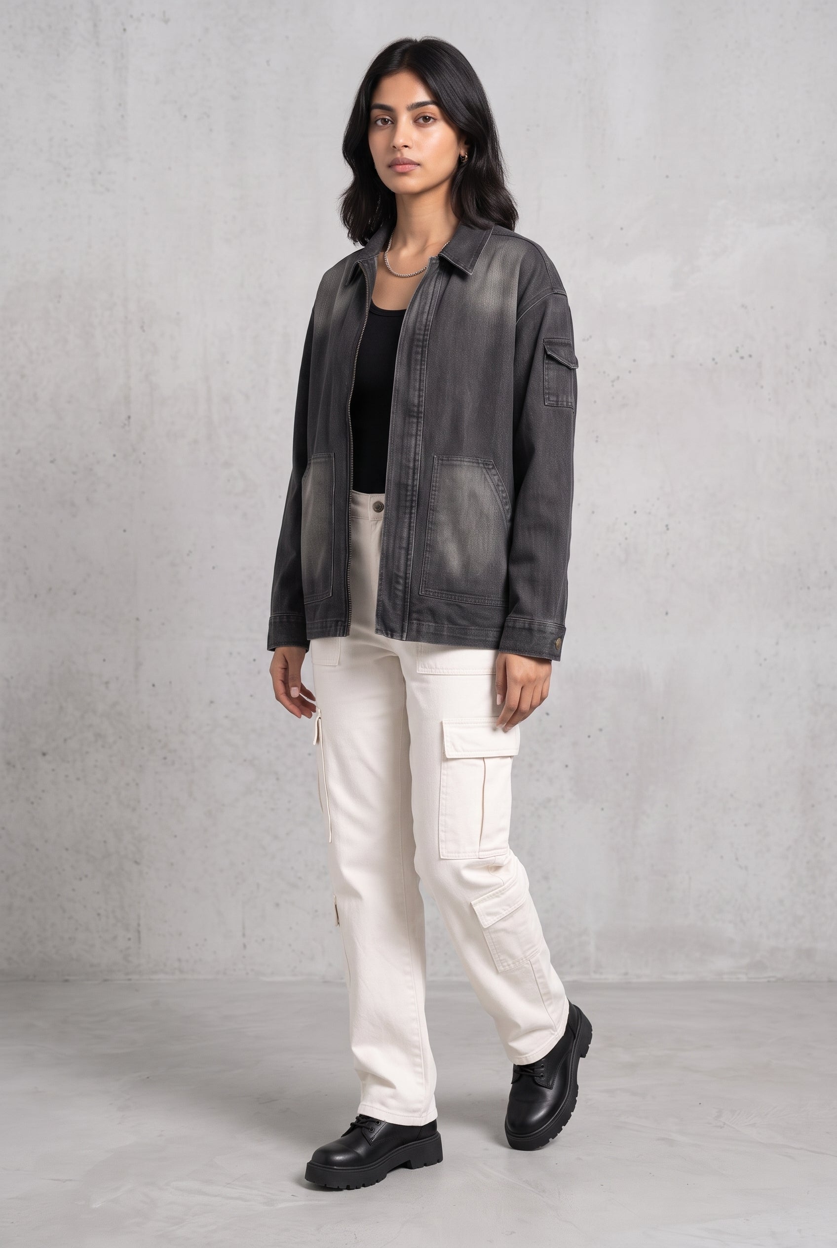 BLACK OG DENIM WOMEN'S JACKET