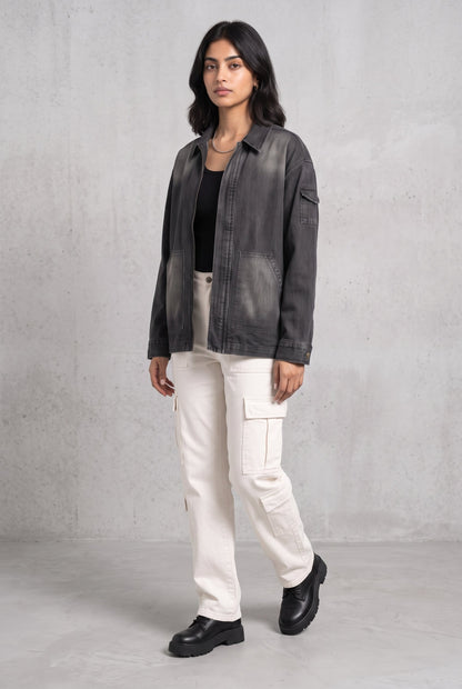 BLACK OG DENIM WOMEN'S JACKET