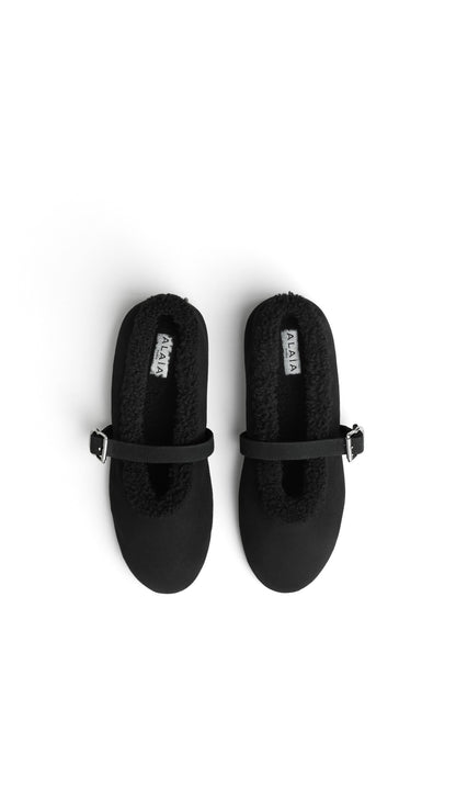 Alaïa Ballet Flats In Merino Shearling