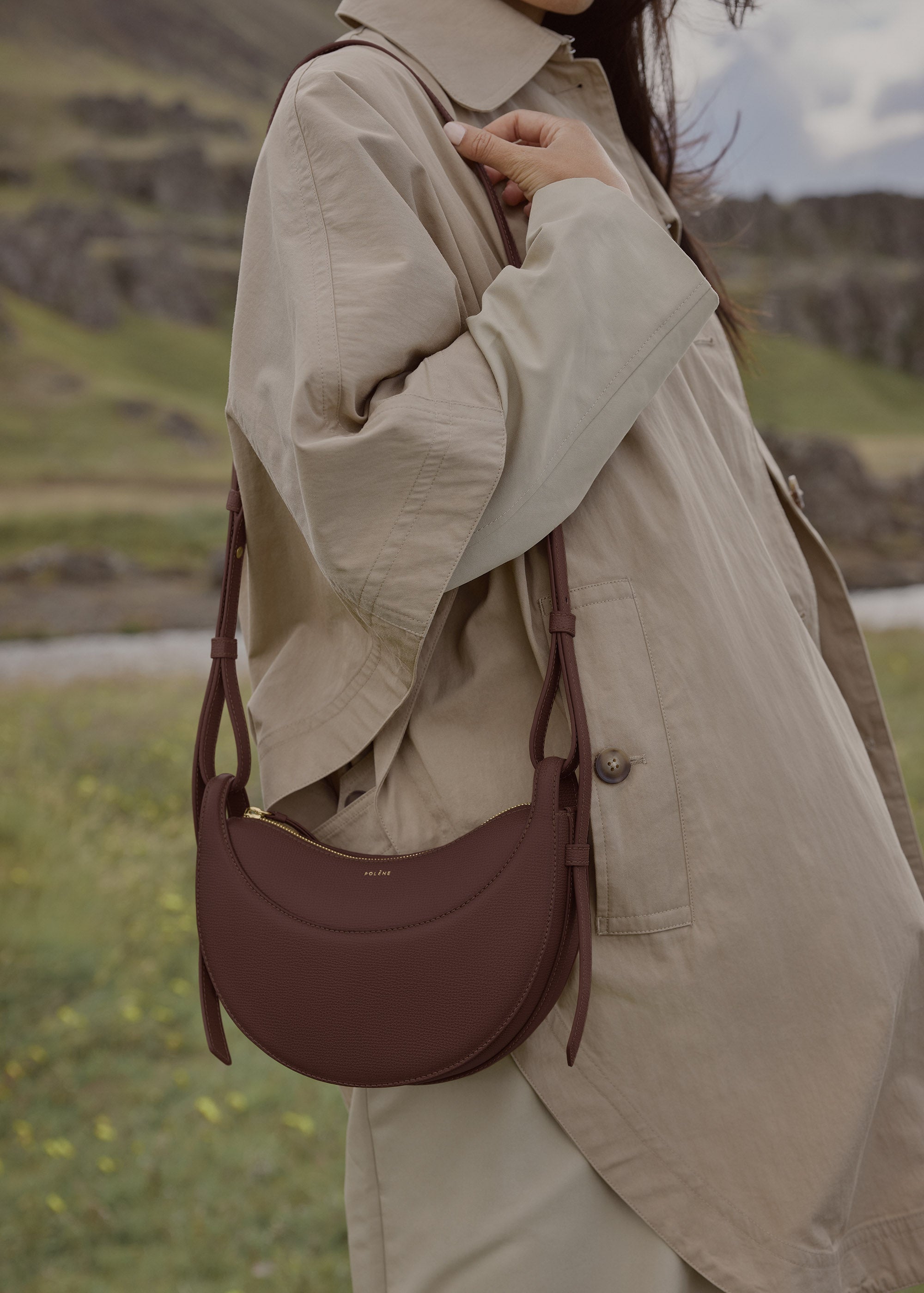 Polene Numero Dix Textured Sandalwood | Buy Bags Online in India