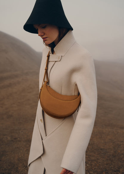 Polene Numero Dix Crocodile Nubuck Cinnamon