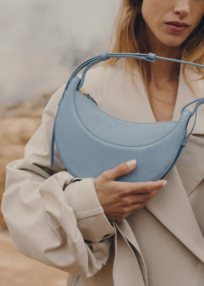 Polene Numero Dix Crocodile Nubuck Polar