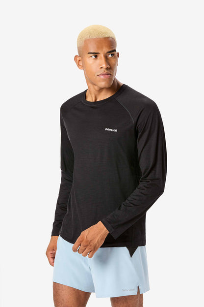 NNormal Men's Merino Long Sleeve T-Shirt Black