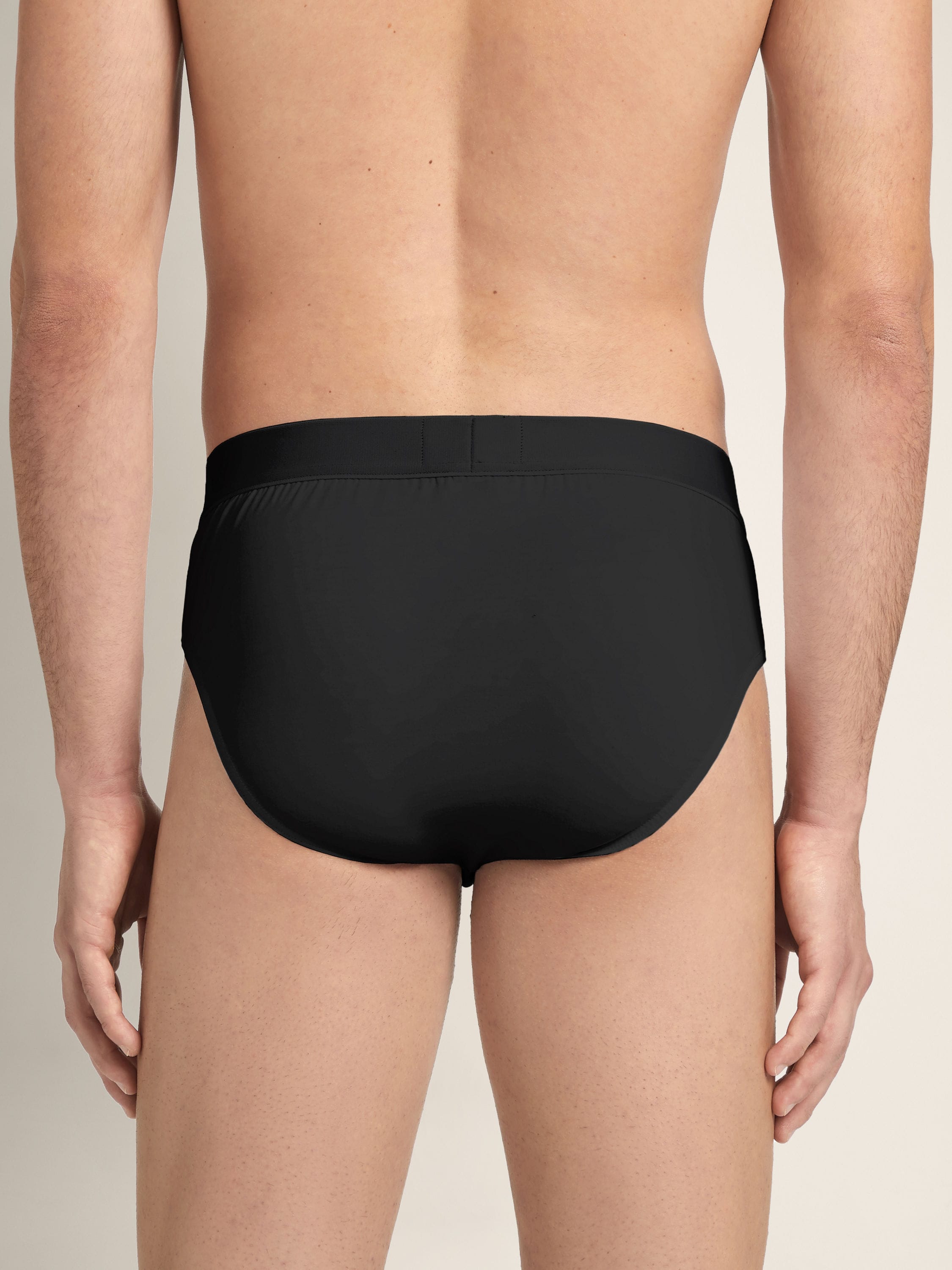 Zegna Black Stretch Cotton Midi Brief