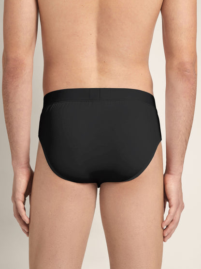 Zegna Black Stretch Cotton Midi Brief