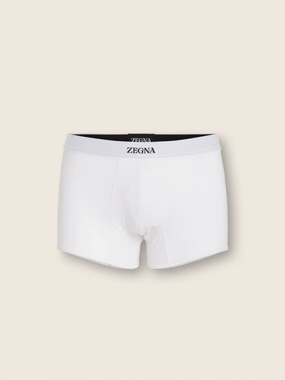Zegna White Cotton Trunks