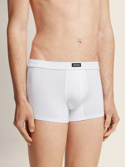 Zegna White Stretch Modal Trunks