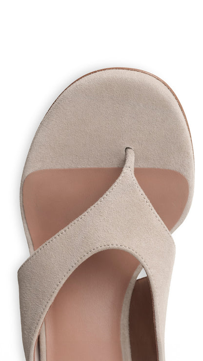 Alaïa Cube Thong Mules In Suede