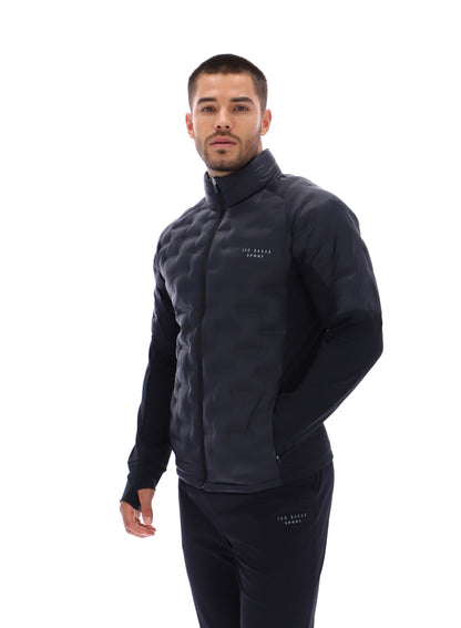 Ted Baker Nathan Padded Hybrid Zipup Running Jacket