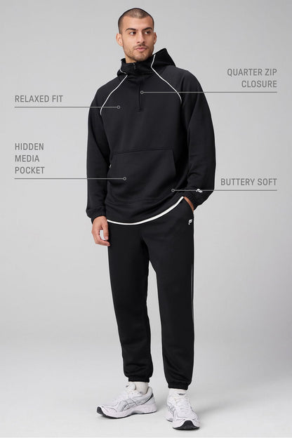 Fabletics The GridTech Quarter Zip Hoodie