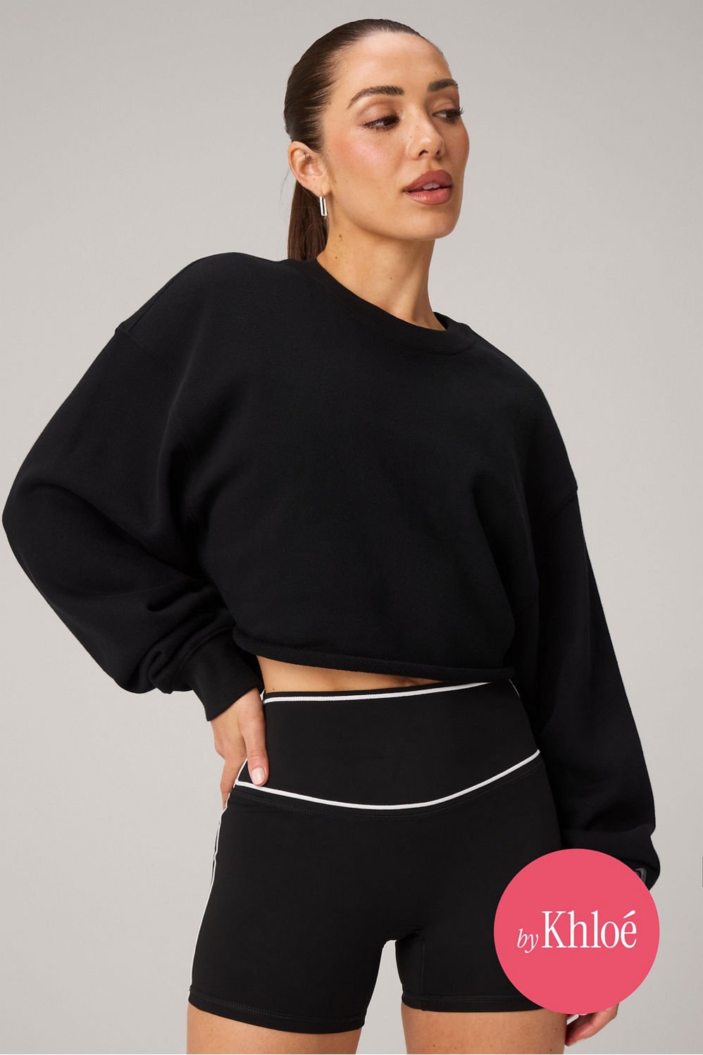 Fabletics Heavy Terry Cropped Pullover