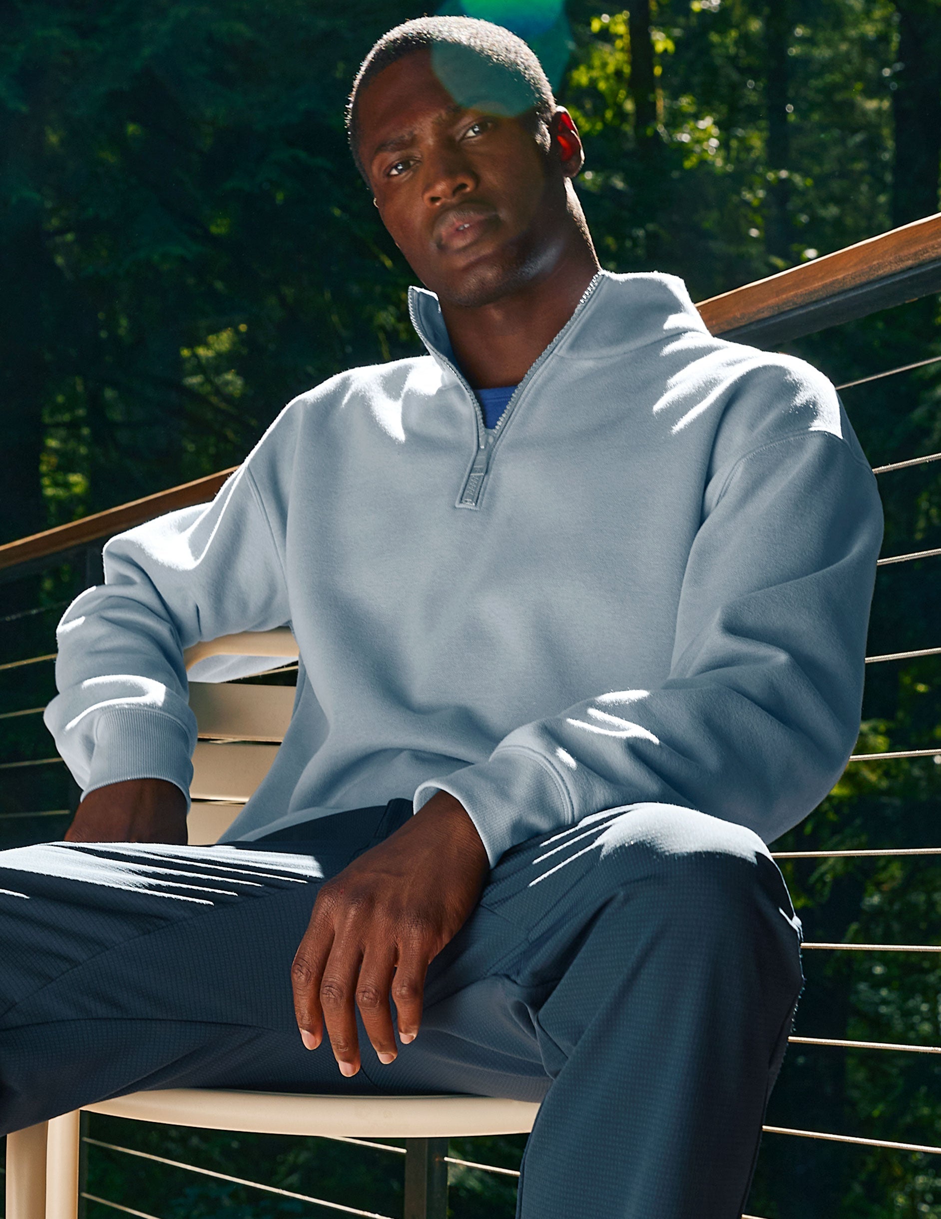 Beyond Yoga LuxeFleece Mens Half Zip Pullover