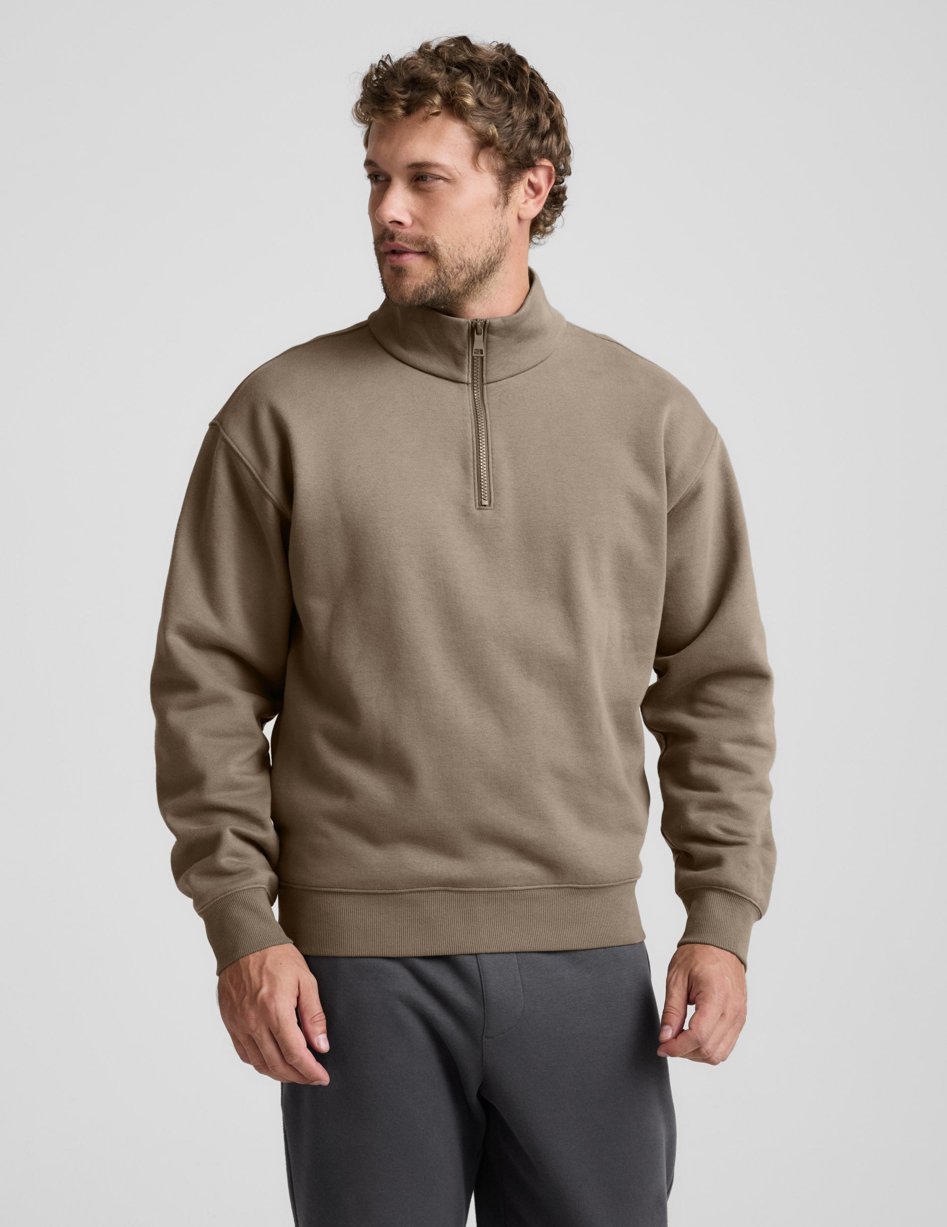 Beyond Yoga LuxeFleece Mens Half Zip Pullover