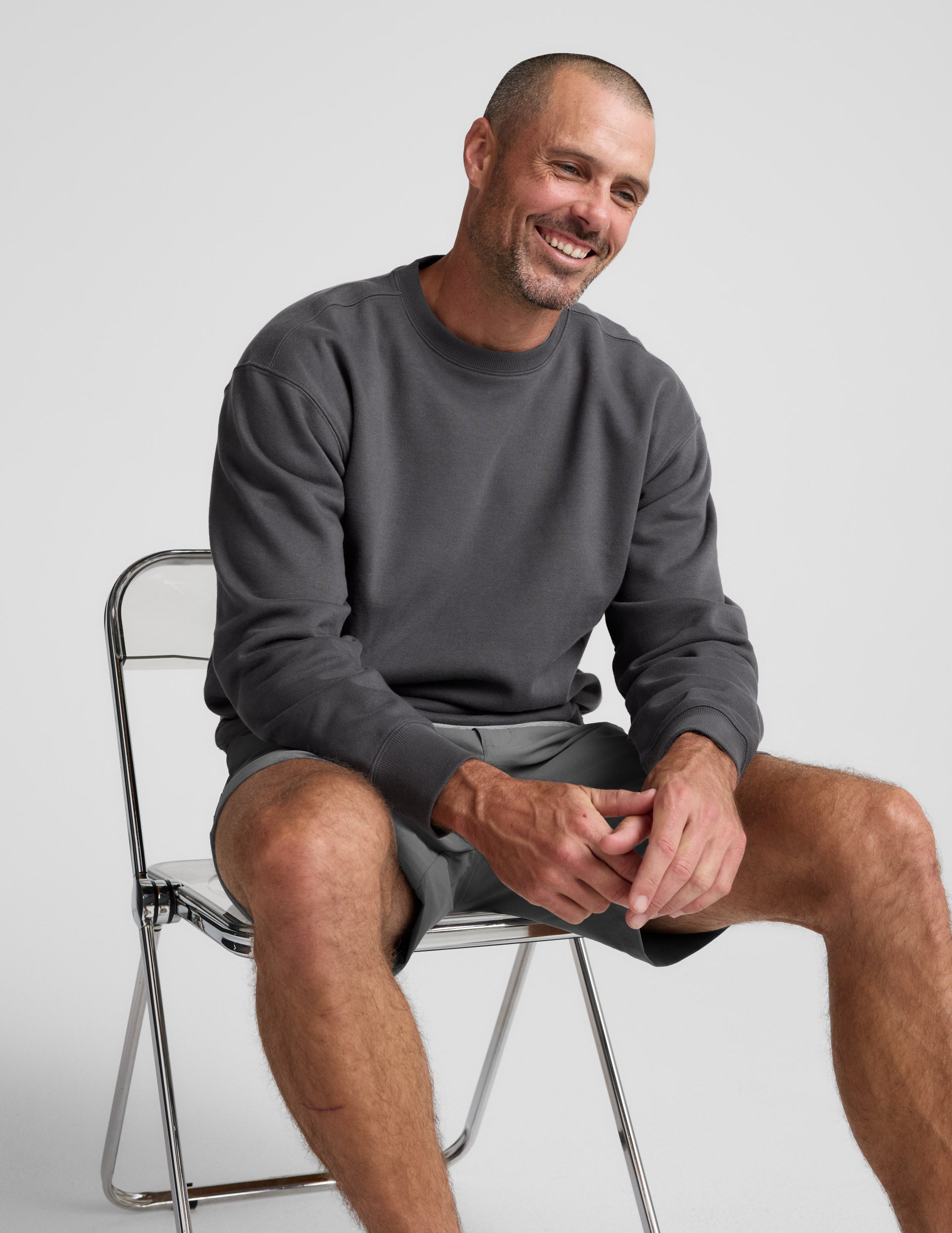 Beyond Yoga LuxeFleece Mens Crewneck Pullover
