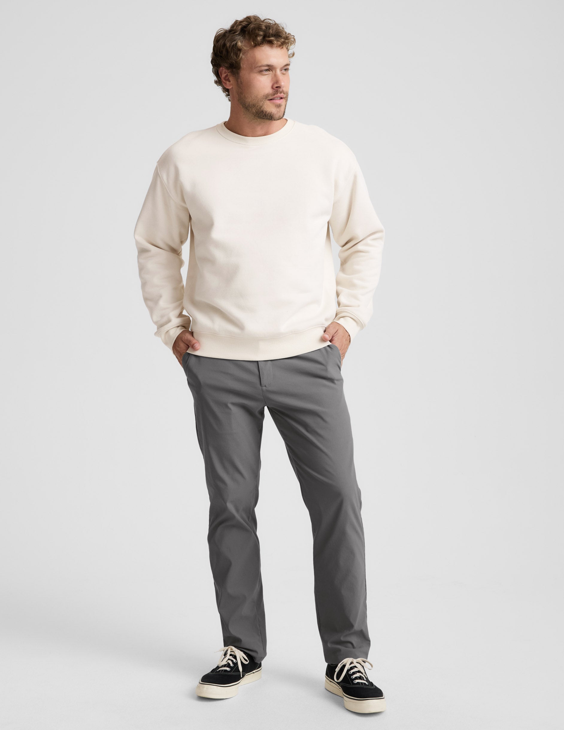 Beyond Yoga LuxeFleece Mens Crewneck Pullover