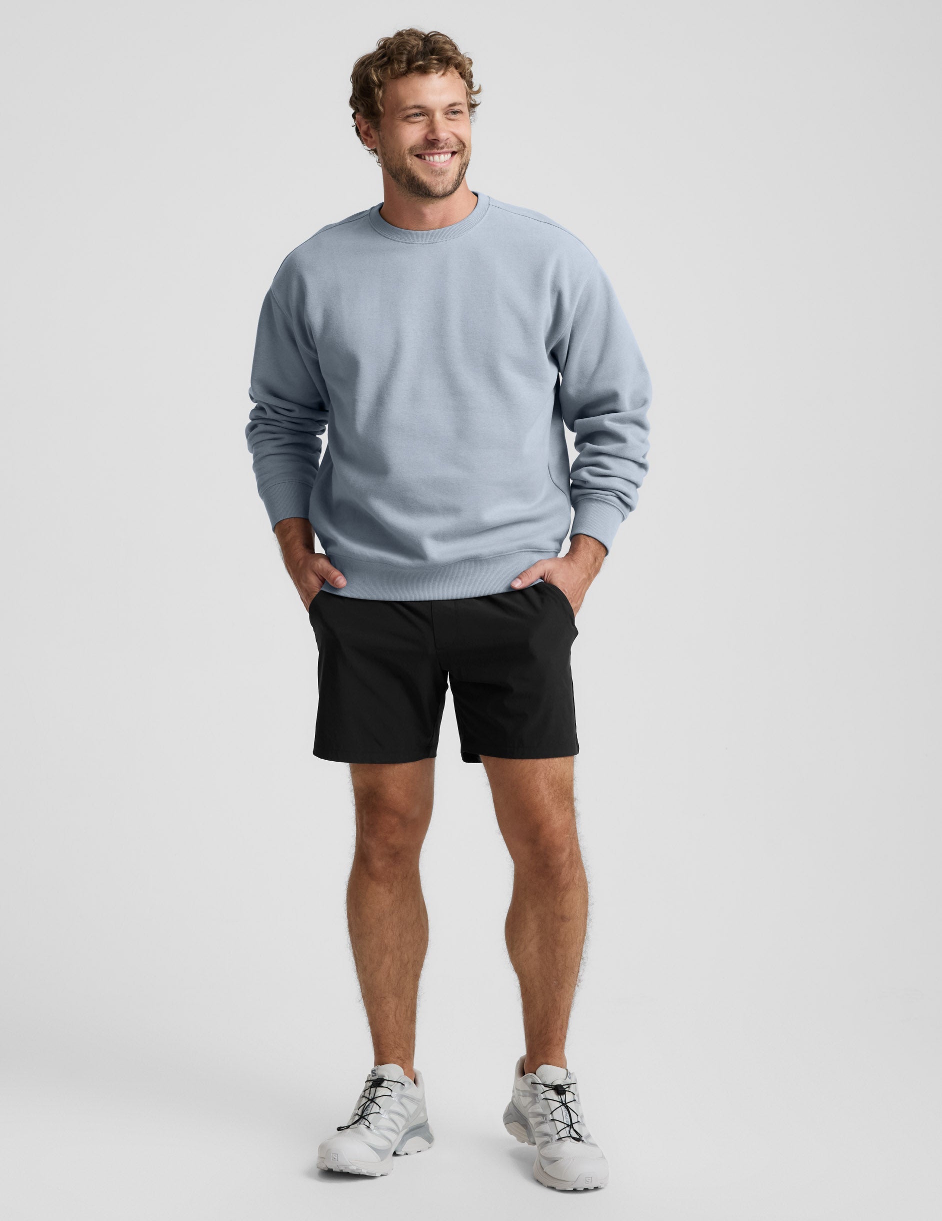 Beyond Yoga LuxeFleece Mens Crewneck Pullover