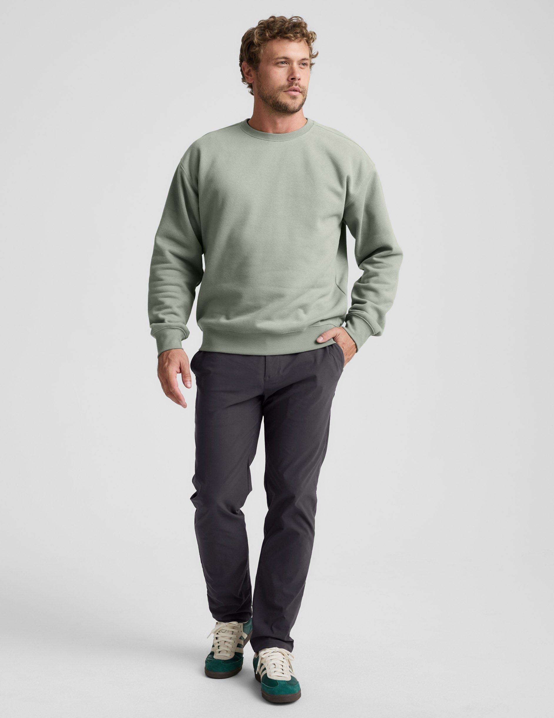 Beyond Yoga LuxeFleece Mens Crewneck Pullover