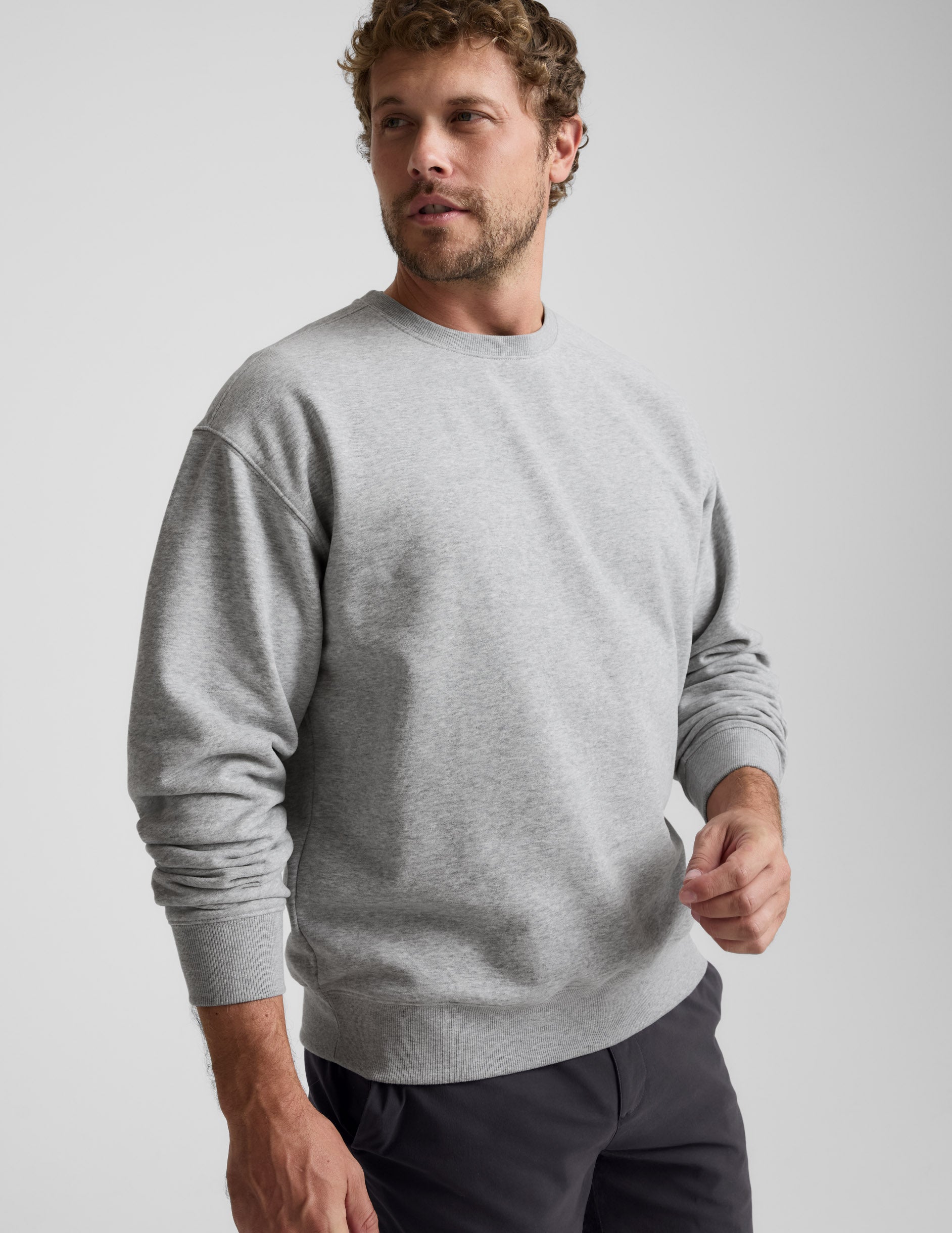 Beyond Yoga LuxeFleece Mens Crewneck Pullover