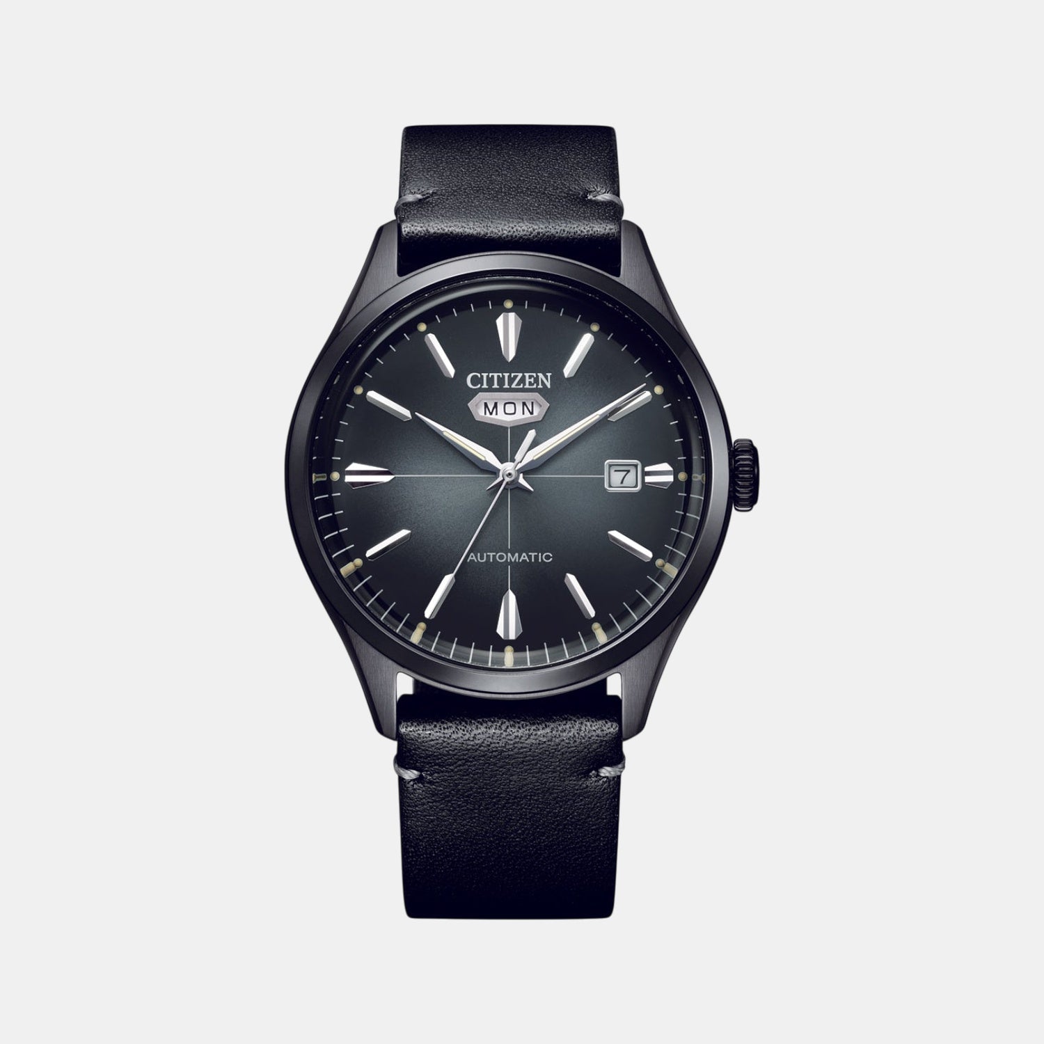 Citizen Men Automatic Black Dial Analog Leather Watch Nh8395-00E
