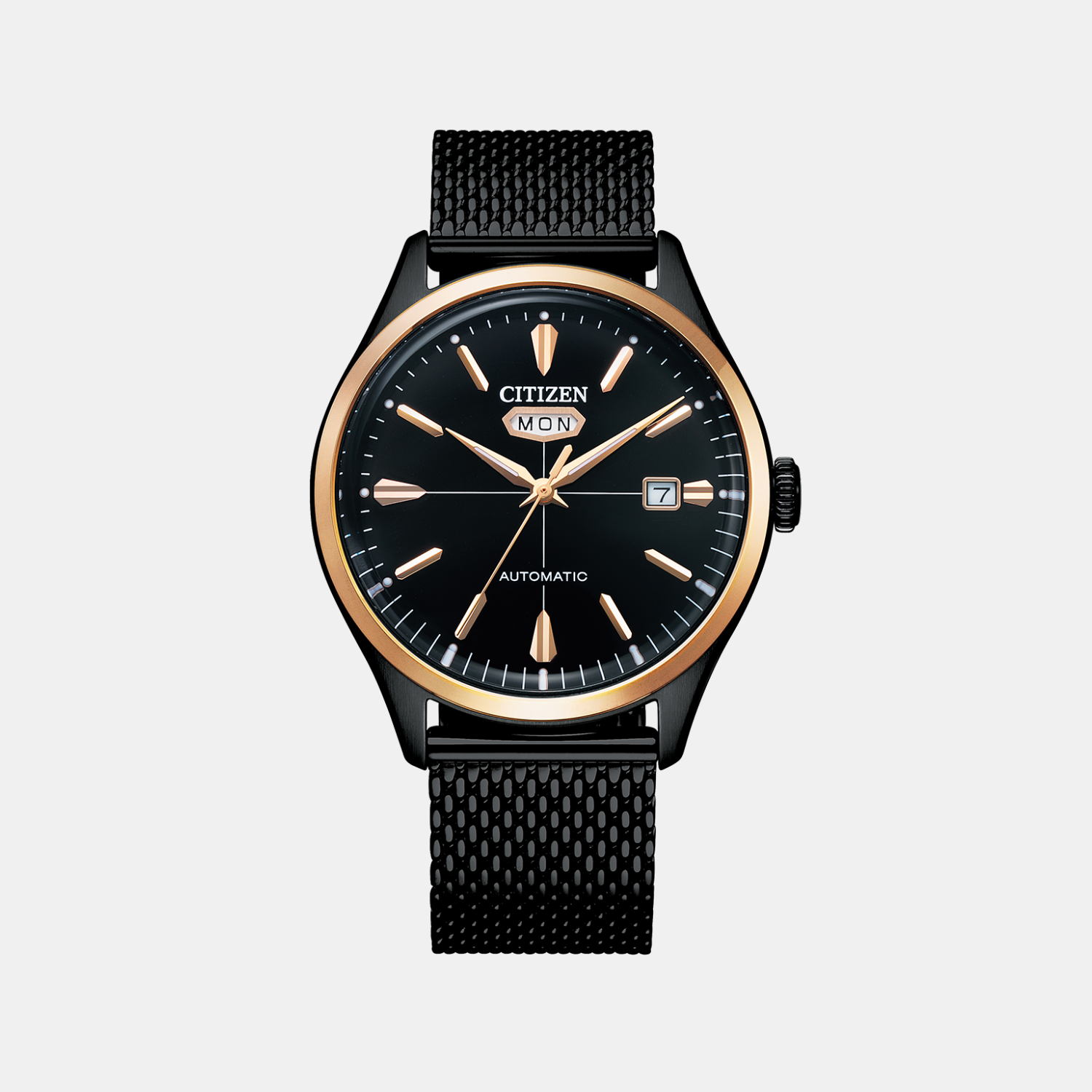 Citizen Men Automatic Black Dial Analog Stainless Steel Watch Nh8396-82E