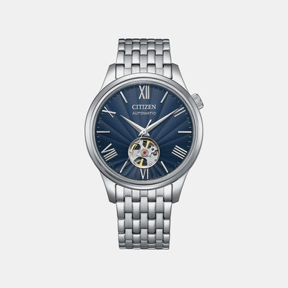 Citizen Mechanical Open Heart Men Automatic Blue Dial Analog Stainless Steel Nh9130-84L
