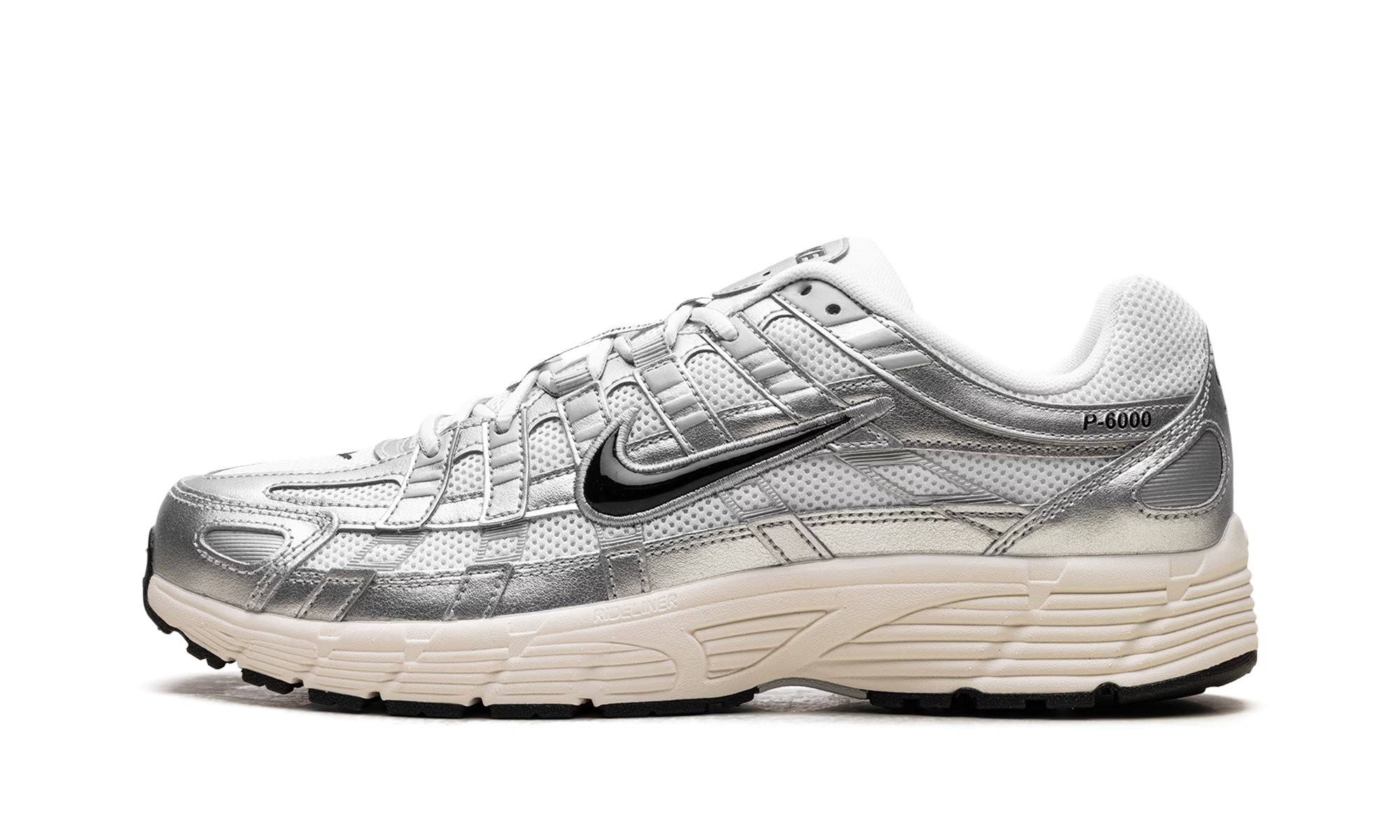 Nike P 6000 White Metallic Silver Flat Silver Black