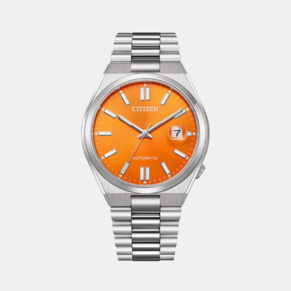 Citizen Tsuyosa Men Automatic Orange Dial Analog Stainless Steel Nj0151-88Z