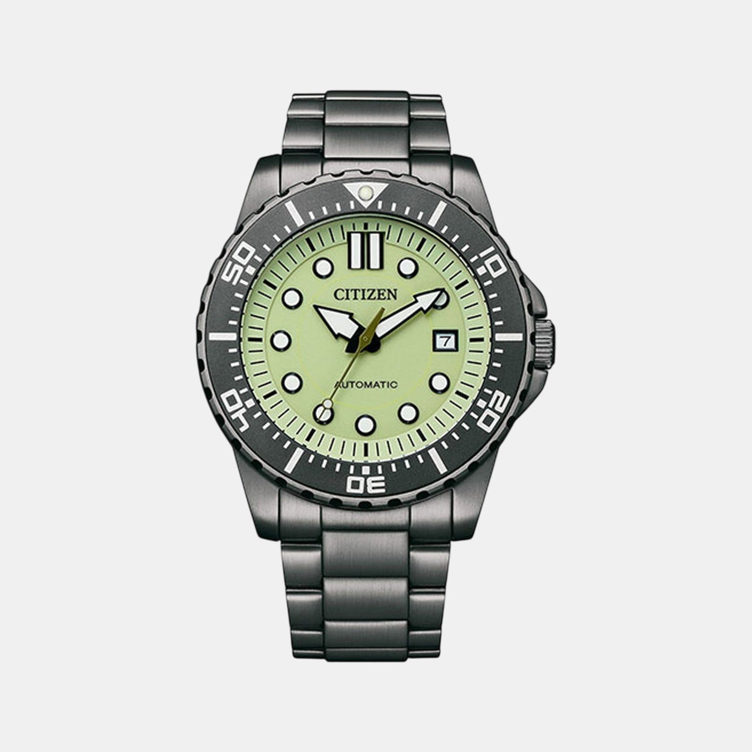 Citizen Mechanical Men Automatic Green Dial Analog Stainless Steel Nj0177-84X