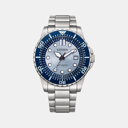 Citizen Men Automatic Blue Dial Analog Stainless Steel Watch Nj0178-81M