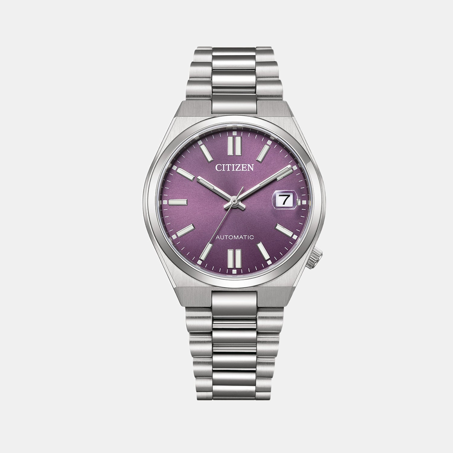 Citizen Tsuyosa Men Automatic Purple Dial Analog Stainless Steel Watch Nj0200-50W