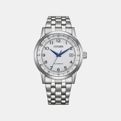 Citizen Men Automatic White Dial Analog Stainless Steel Watch Nj0210-56A