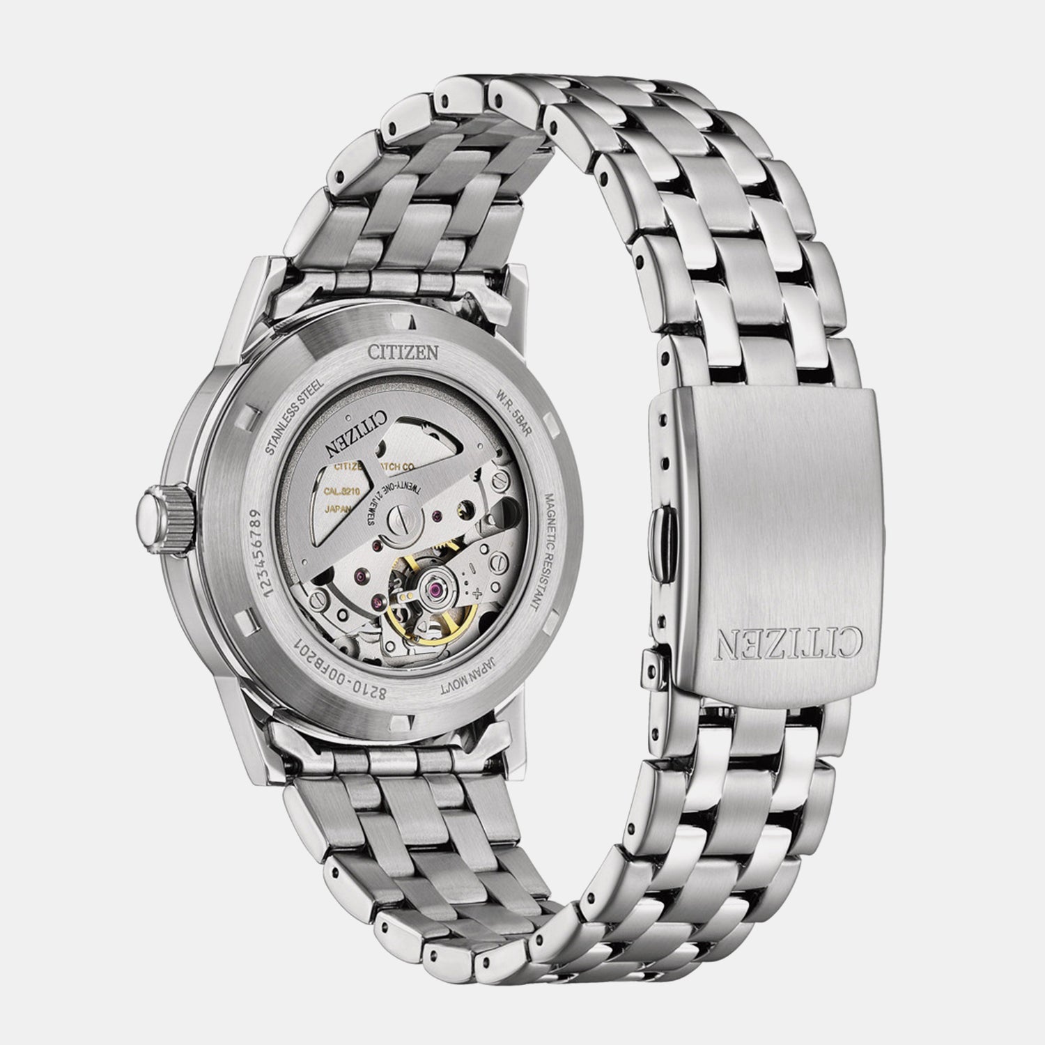 Citizen Men Automatic Green Dial Analog Stainless Steel Watch Nj0210-56M