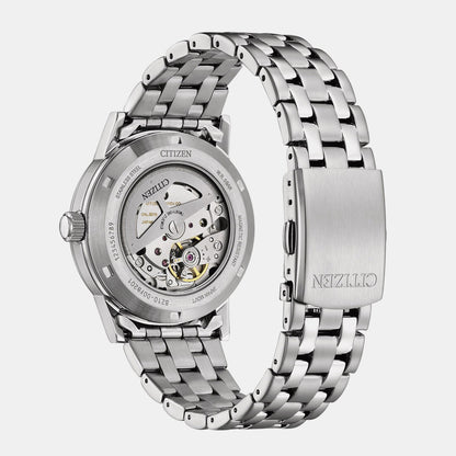 Citizen Men Automatic Green Dial Analog Stainless Steel Watch Nj0210-56M