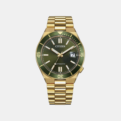 Citizen Tsuyosa Shore Men Automatic Green Dial Analog Stainless Steel Watch Nj0232-53X