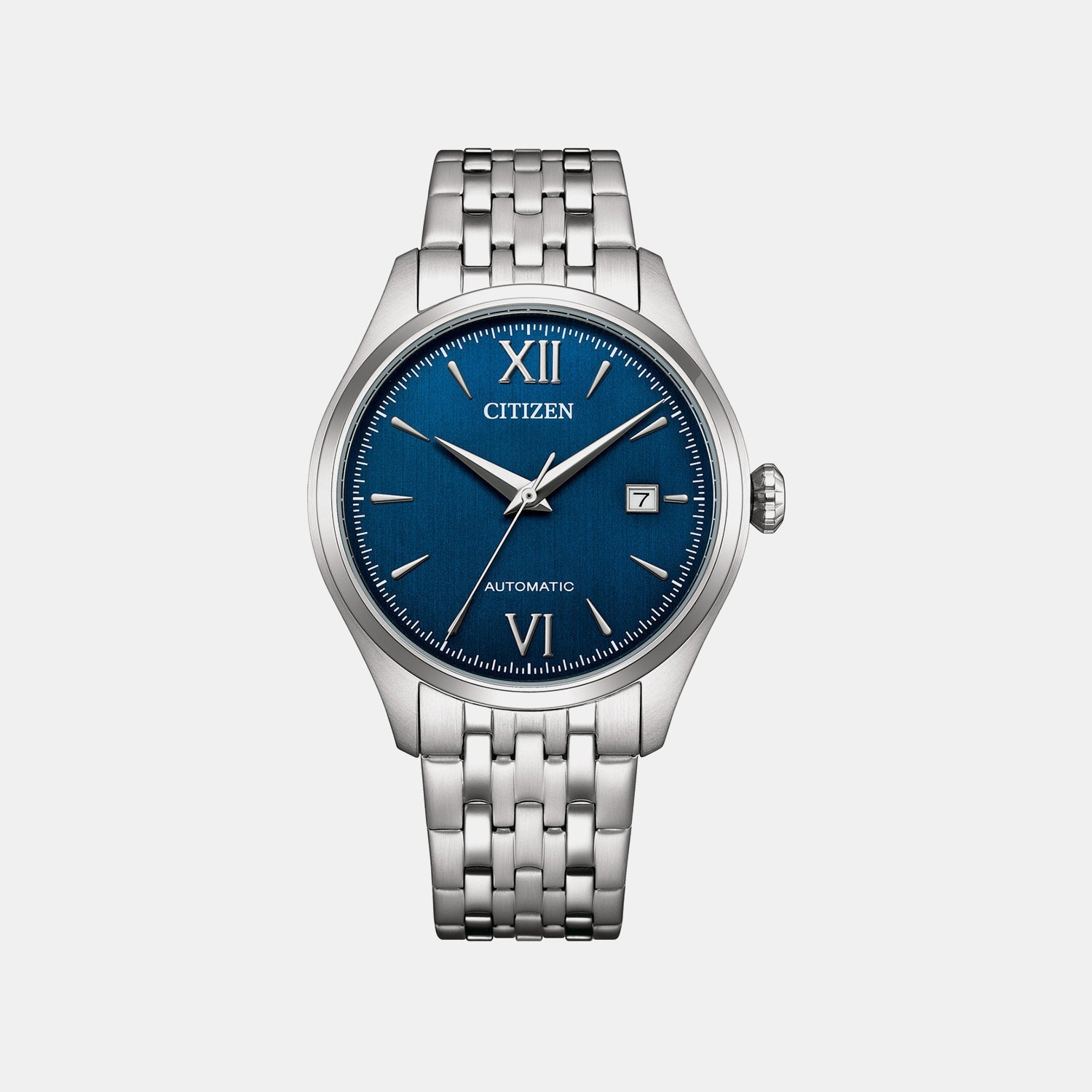Citizen Men Automatic Blue Dial Analog Stainless Steel Watch Nj0240-55L