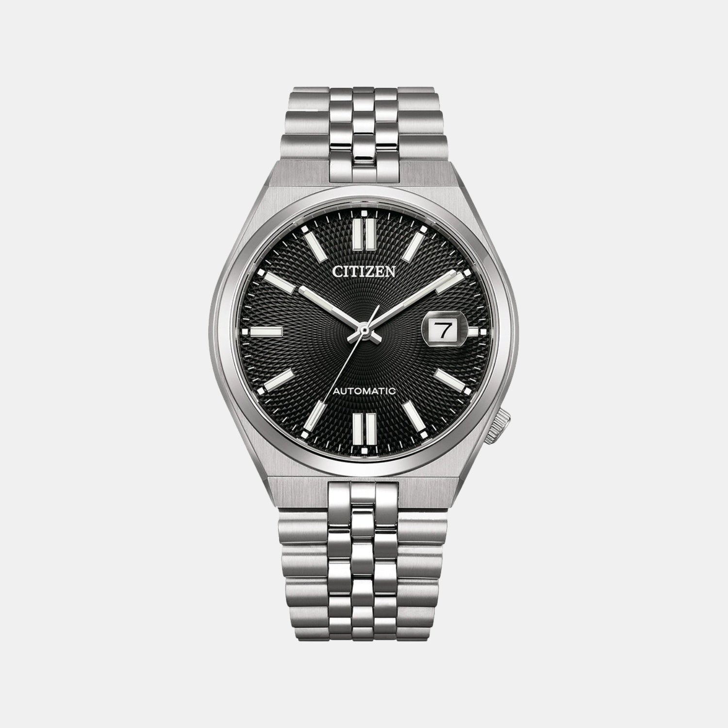 Citizen Tsuyosa 60 Men Automatic Black Dial Analog Stainless Steel Watch Nk0020-55E