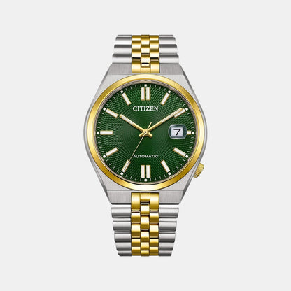 Citizen Tsuyosa 60 Men Automatic Green Dial Analog Stainless Steel Watch Nk0024-54X