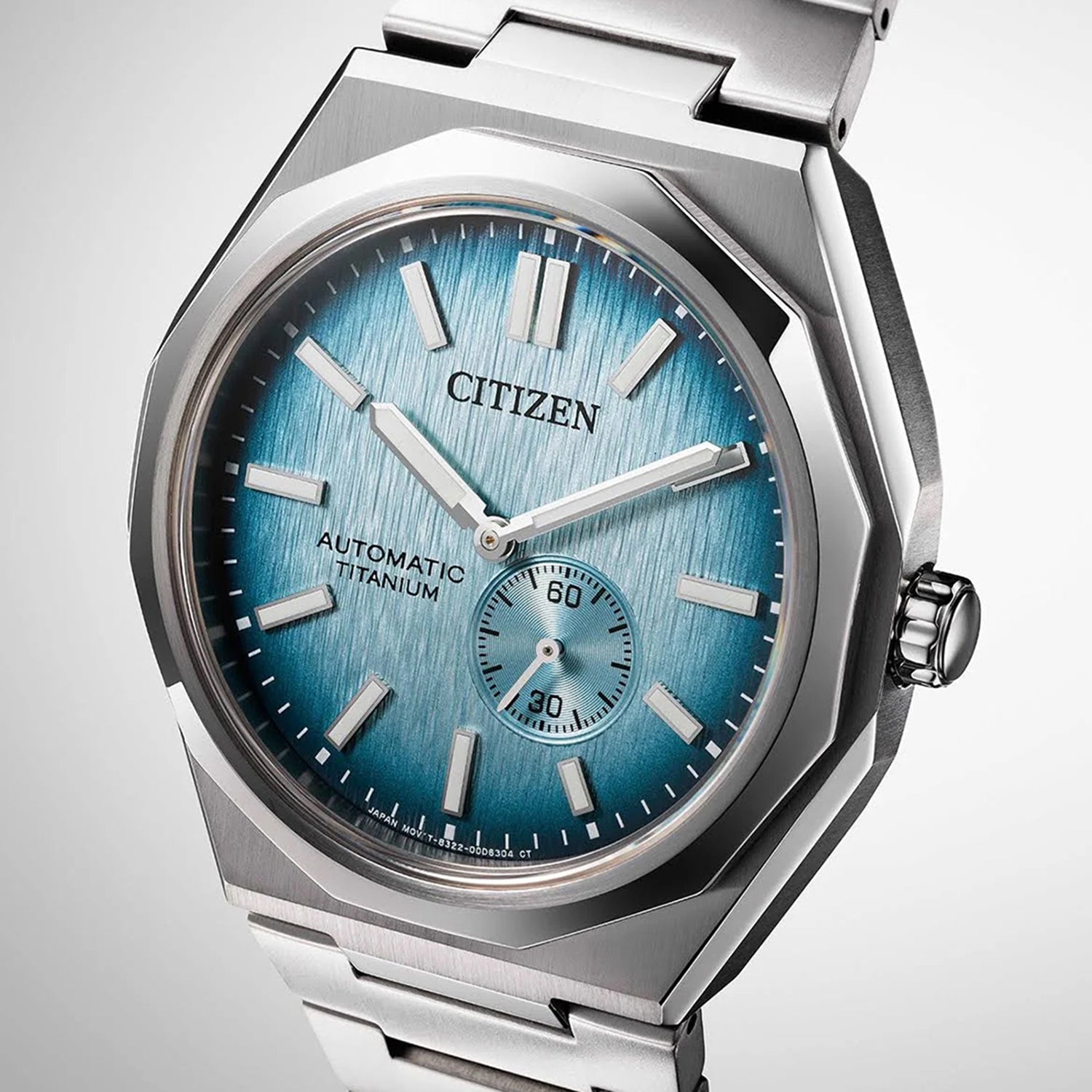 Citizen Zenshin Men Automatic Blue Dial Analog Titanium Watch Nk5020-58L