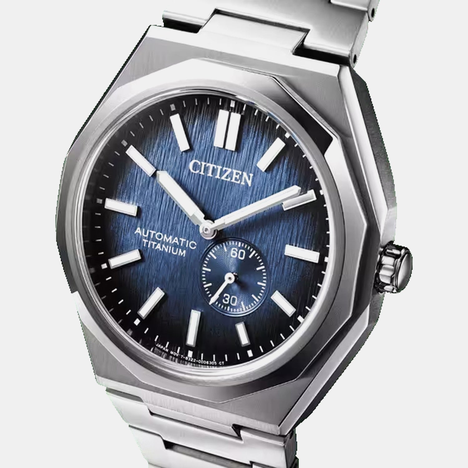 Citizen Zenshin Men Automatic Blue Dial Analog Titanium Watch Nk5020-58M