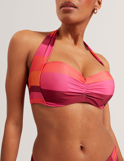 Ted Baker Mavenn Striped Halter Neck Padded Bikini Top Women's