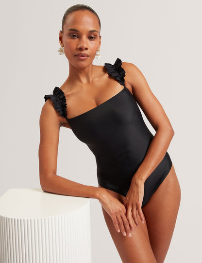 Ted Baker Eveeia Ruffled Strap Square Neck Swimsuit Women's
