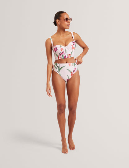 Ted Baker Avelea Floral Print High Waisted Bikini Bottoms Women's
