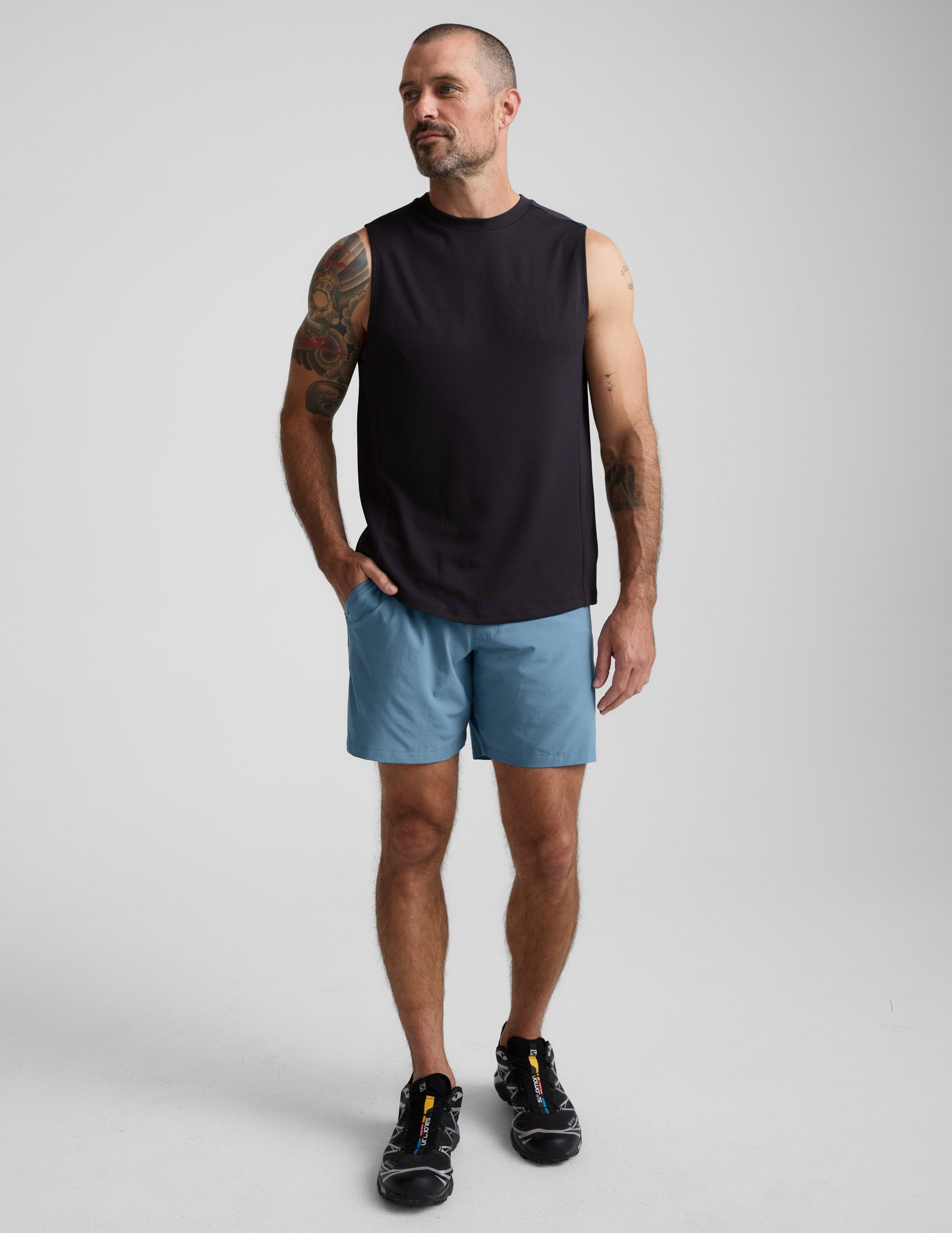 Beyond Yoga Pivotal 20 Mens Lined Short 7