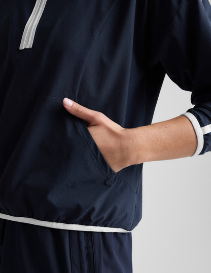 Beyond Yoga Stretch Woven Course Contrast Half Zip Pullover Women's