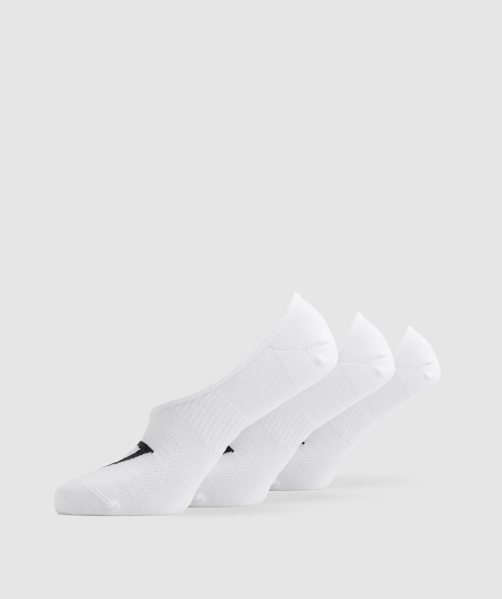 Women's Gymshark No Show Socks 3Pk White