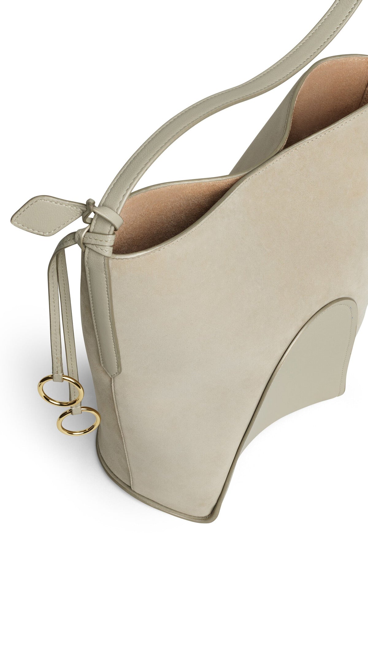 Alaïa Hip Small Bucket Bi-Material Bag In Leather