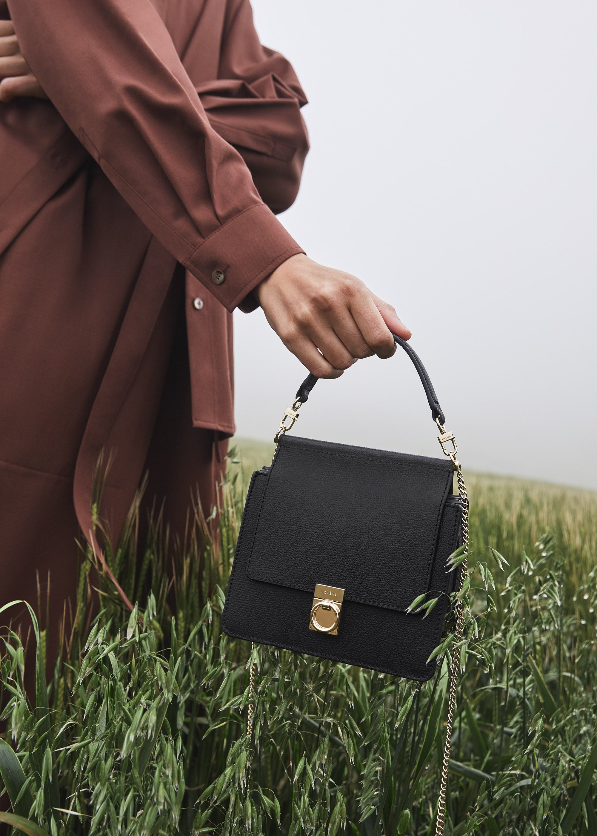 Polene Numero Sept Mini Textured Black