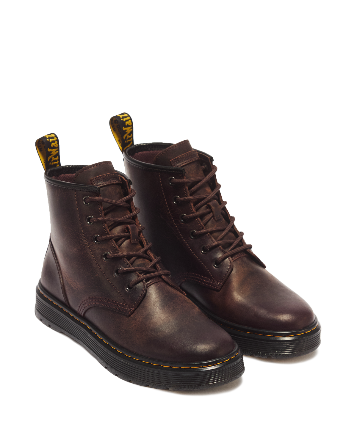 Dr Martens Brookline Chukka Crazy Horse Leather Ankle Boots - Dark Brown