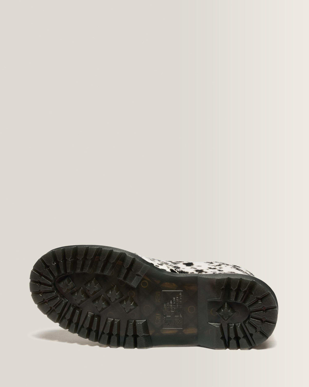 Dr Martens 1460 Bex Dalmatian Hair On Leather Boots - Cream+Black