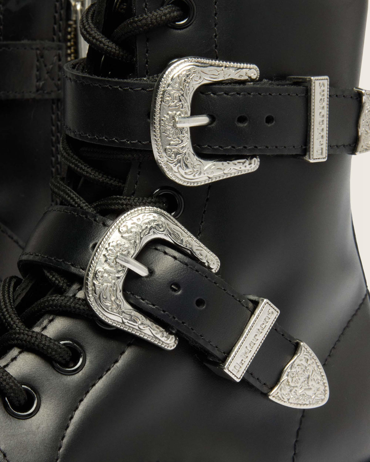Dr Martens 1460 Bex Western Buckle Leather Boots - Black